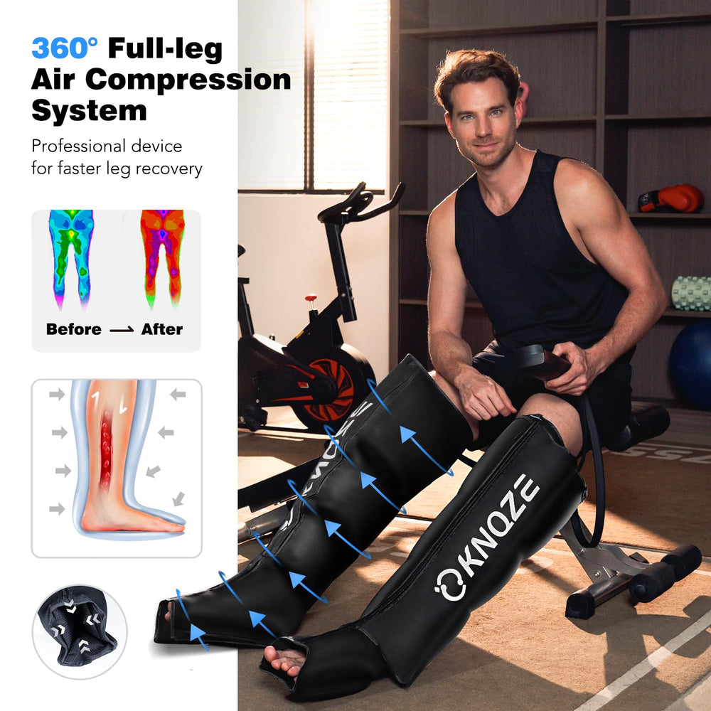 KNQZE smart LCD controller displays settings for personalized leg massage