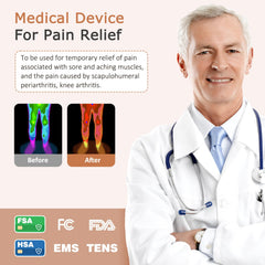 KNQZE TENS EMS technology delivering gentle stimuli for relaxation
