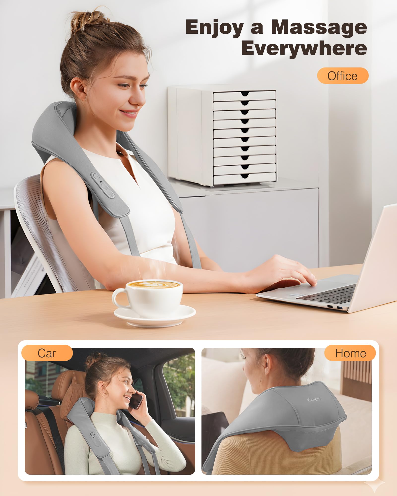 KNQZE dual heating levels gray offer steady heat options.