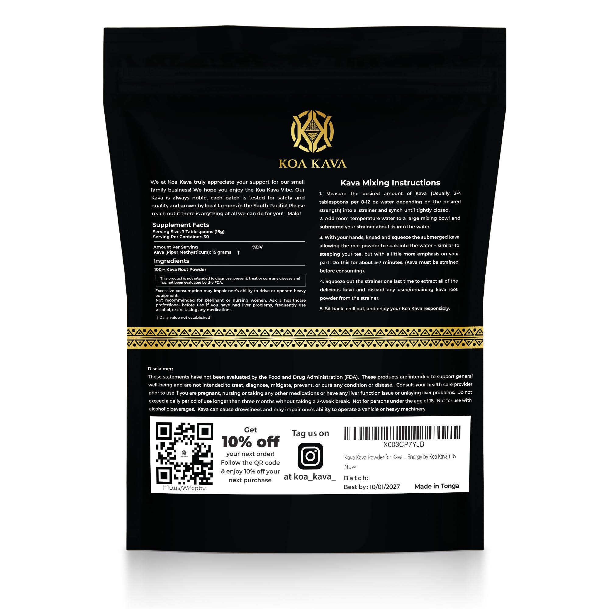 Koa Kava brewed cup ready to enjoy a calm, social moment