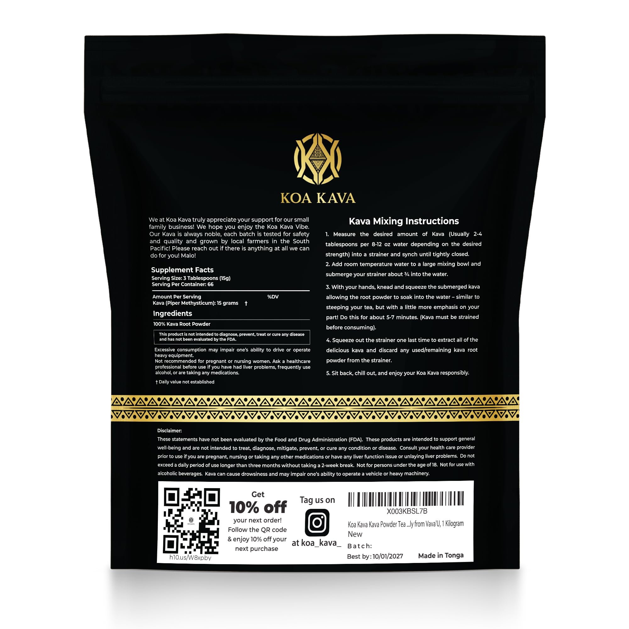 Koa Kava aroma and island mood in a cup.