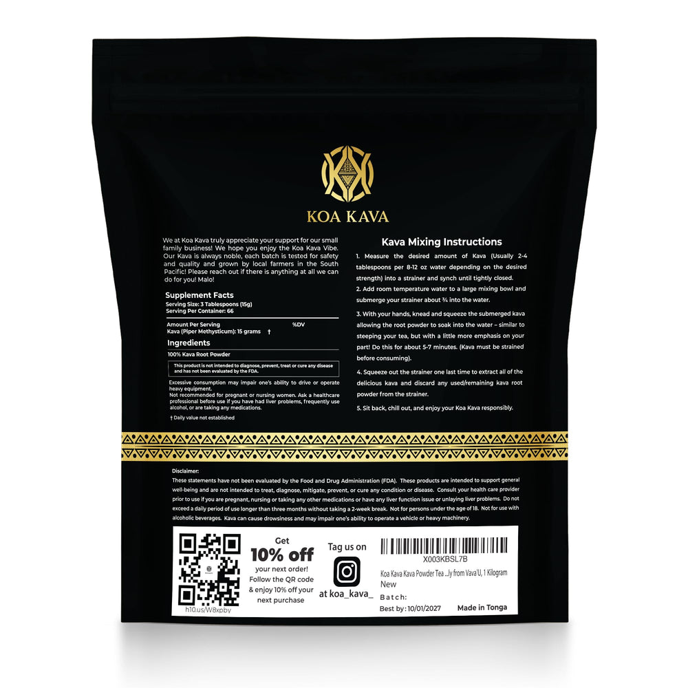 Koa Kava aroma and island mood in a cup.