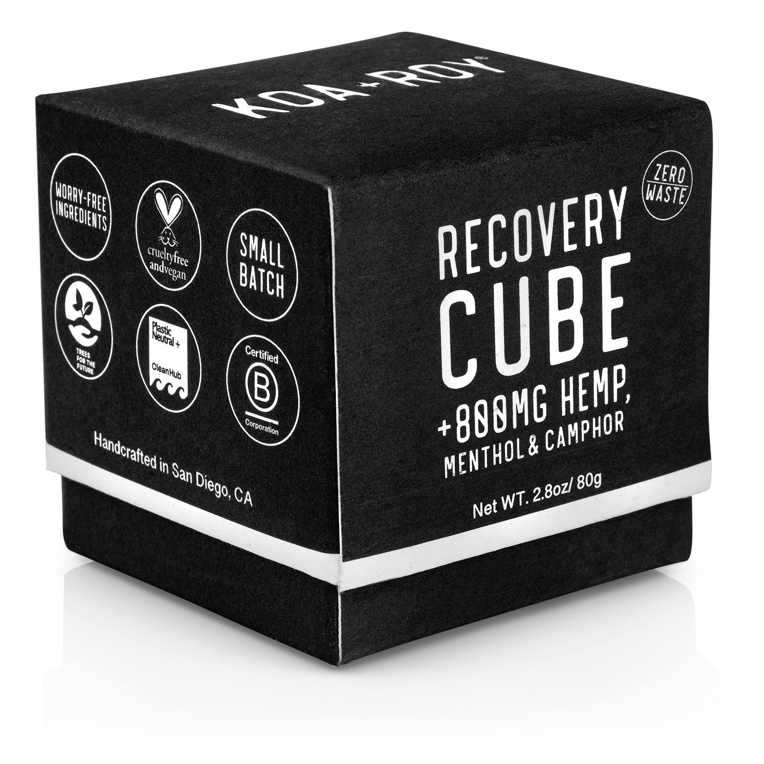 KOA ROY Recovery Cube hemp extract for post-workout relief