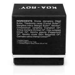 KOA ROY Recovery Cube menthol cooling on sore muscles