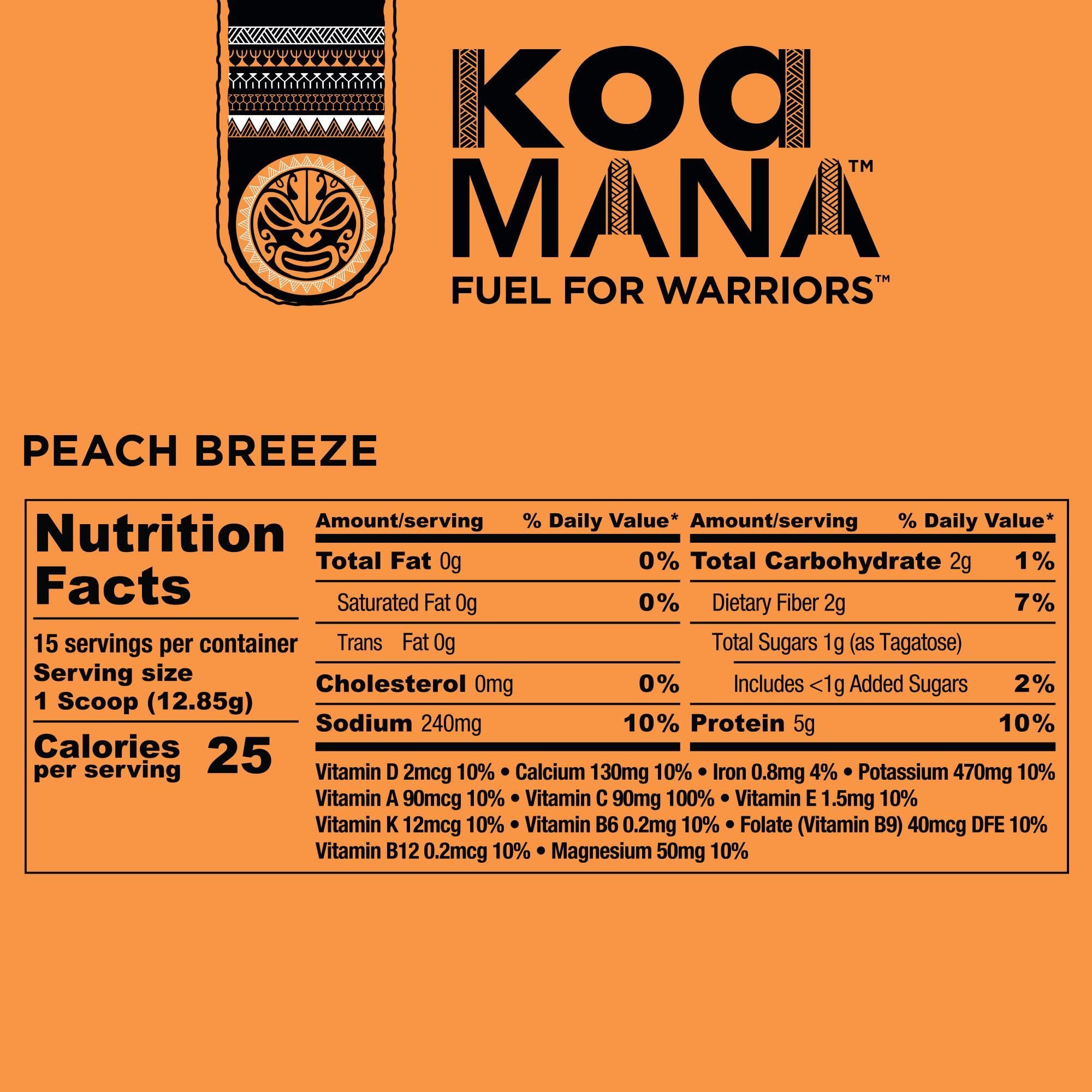 KOA MANA protein isolate blend supports daily recovery.
