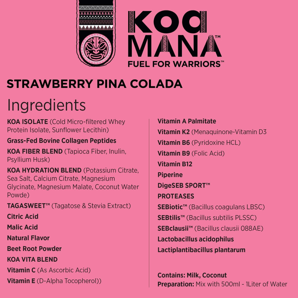 KOA MANA probiotics and prebiotics for nutrient absorption support
