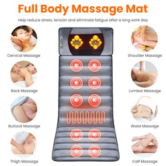 KOCASO mat displays 10 rotating massage heads for customizable back and leg relief