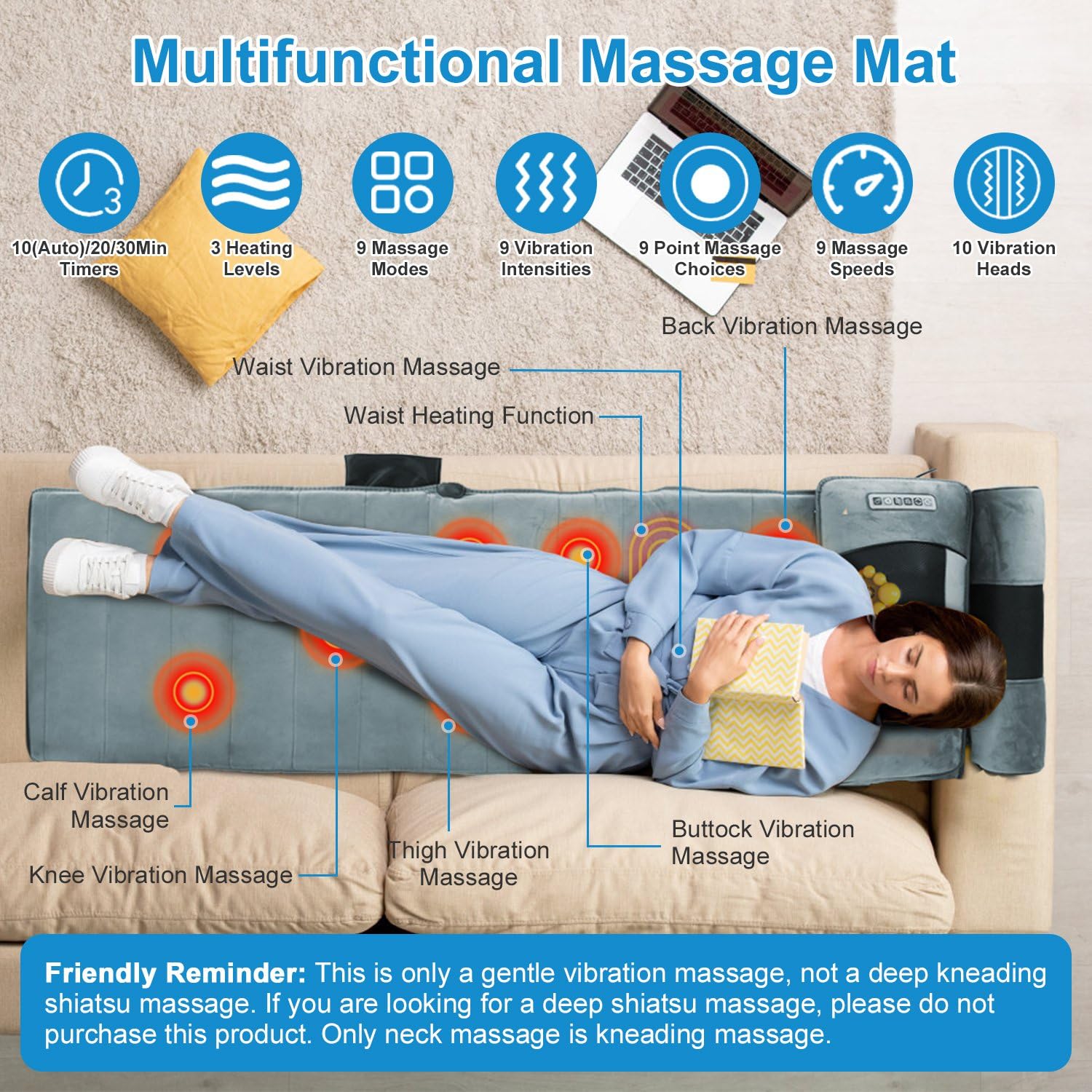 KOCASO electric neck and back massager for neck tension relief with heat.