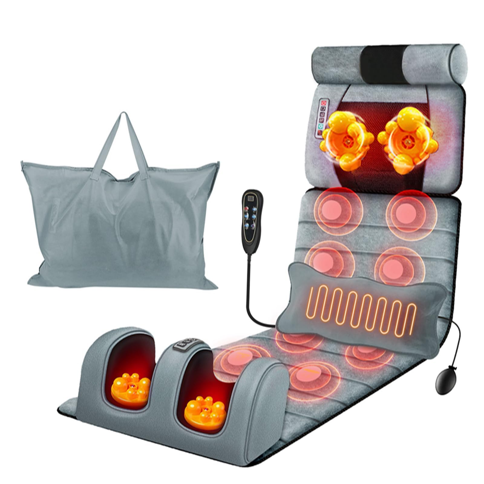 KOCASO full body massage mat back area with heat for relaxing tension.