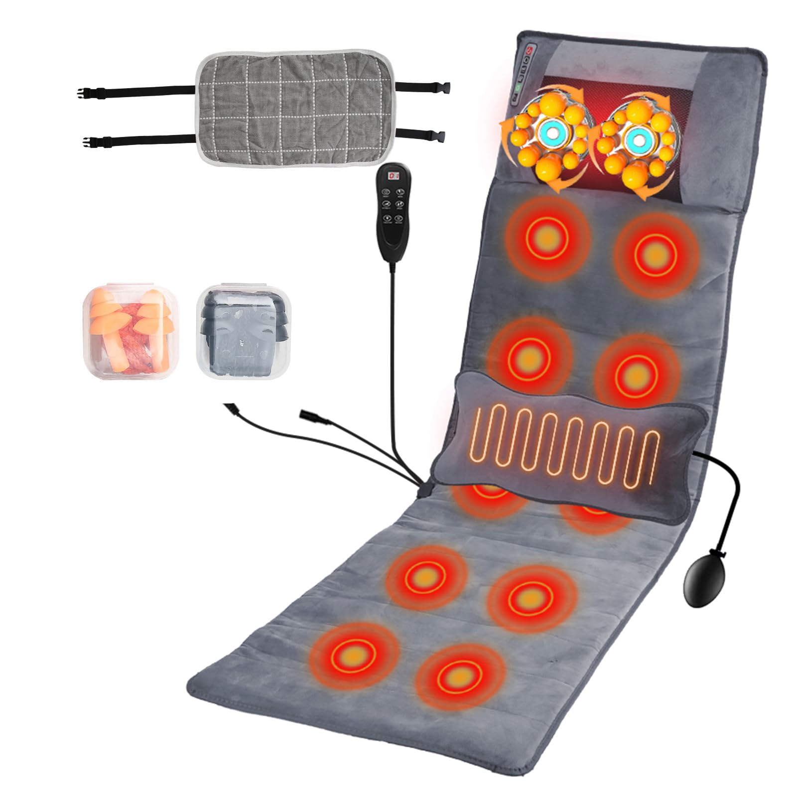 KOCASO full-body massage mat front view showing full coverage and plush surface for home use
