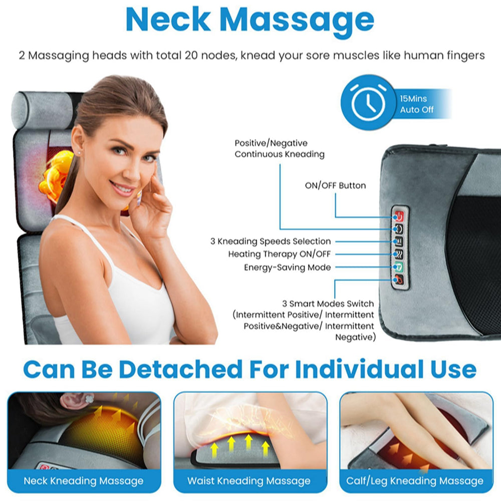KOCASO lumbar pillow with heat for lower back comfort.
