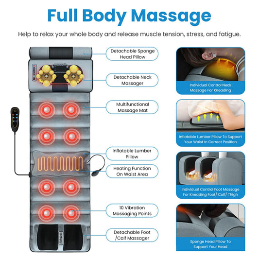 KOCASO massage mat side controls for quick mode adjustments