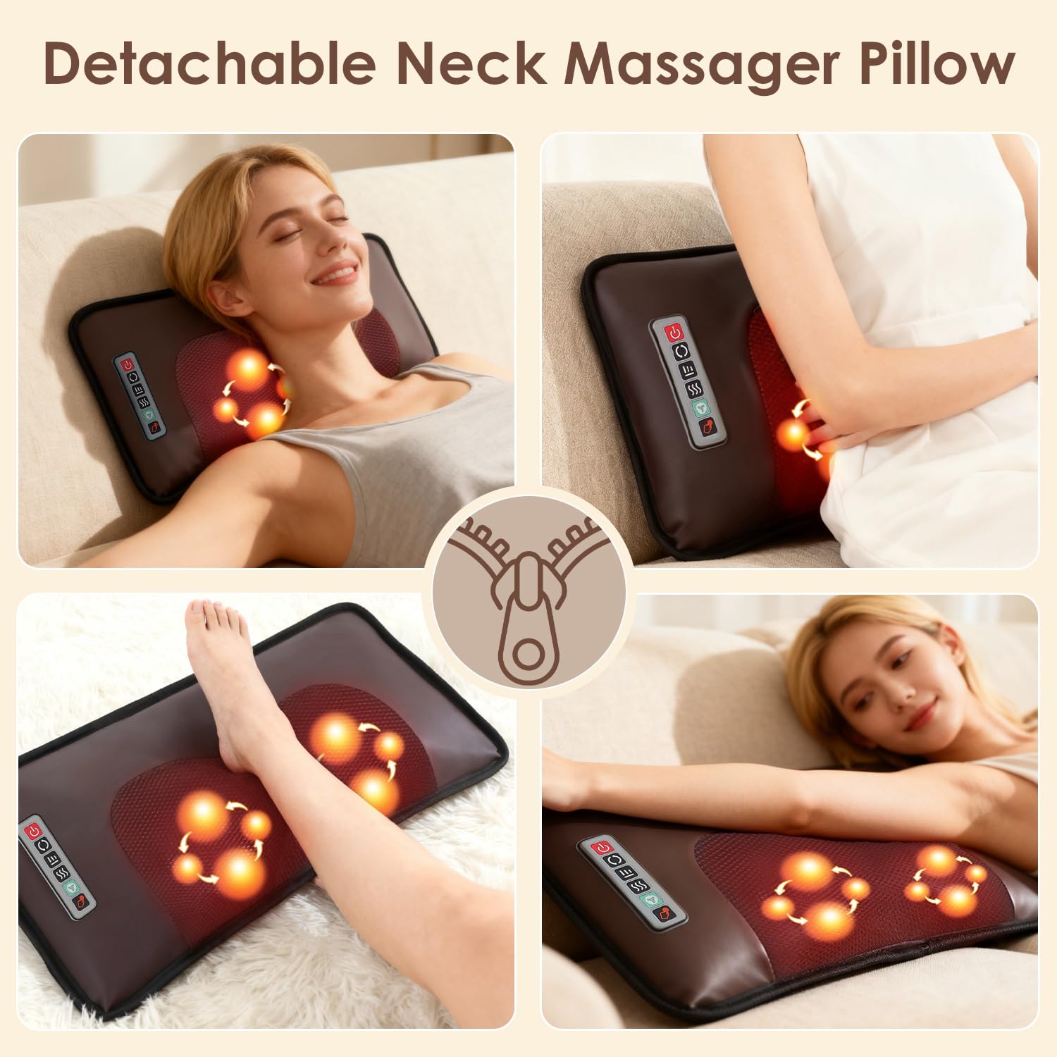 KOCASO head pillow and inflatable lumbar pillow support neck and back comfort