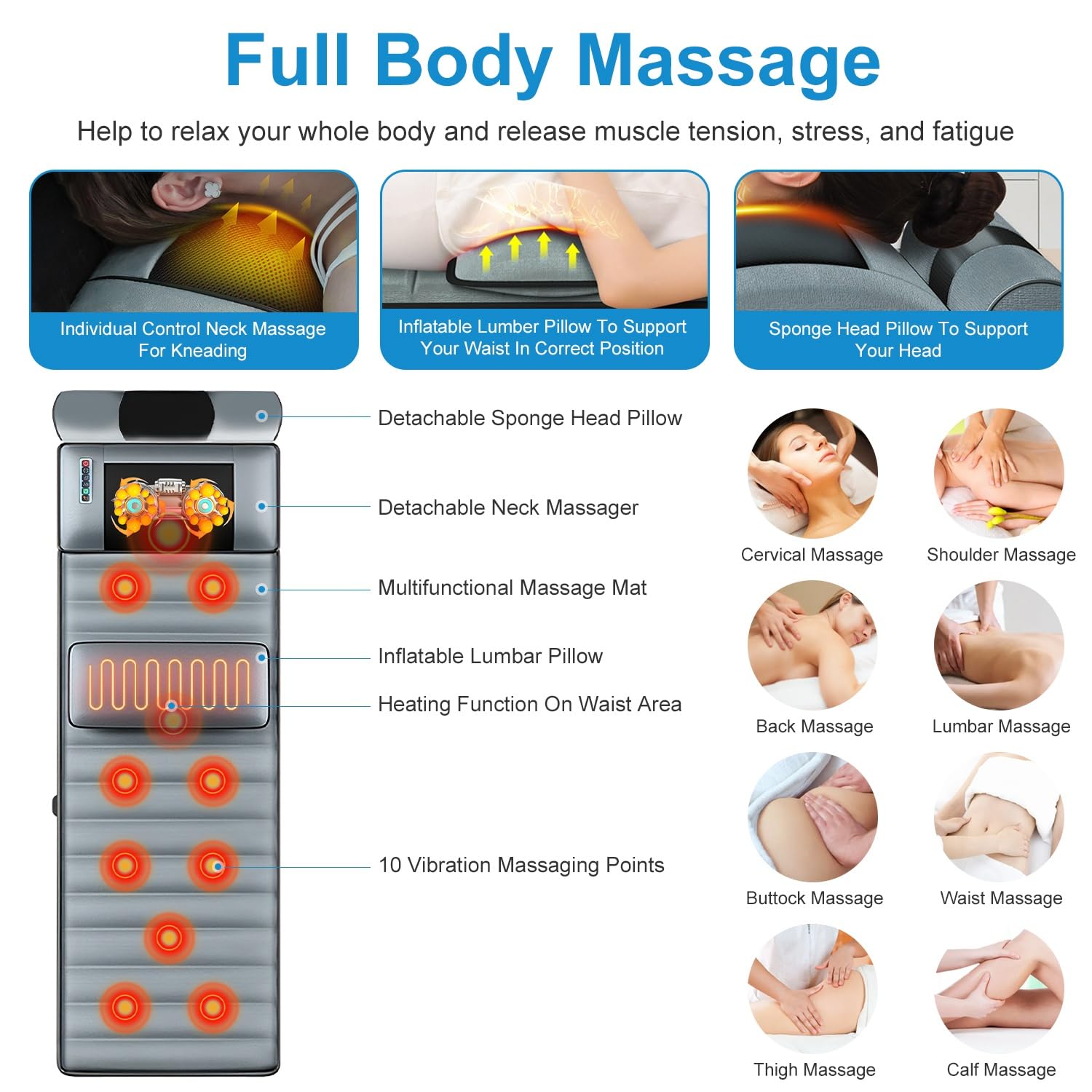 KOCASO inflatable lumbar pillow supports posture while seated.