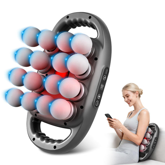 Kocuno 16-head massage gun front view for compact home relief.