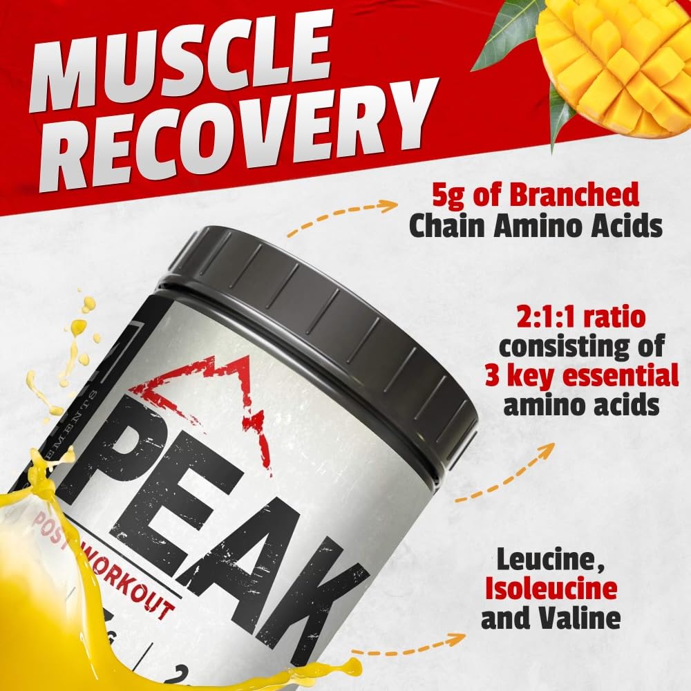 Kodiak Peak Post Workout ingredient panel shows BCAA and creatine details