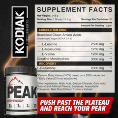 Kodiak Peak Post Workout scoop in container highlights easy dosing