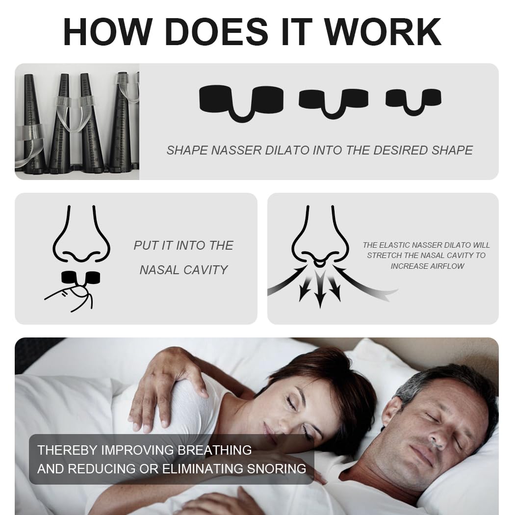KOHEEL Nasal Dilator easy insertion and secure fit for all-night wear