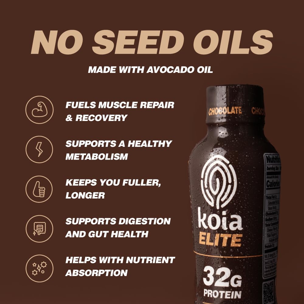 Koia Elite Pack of 12 bottles on display, ready for daily protein.