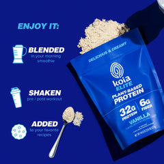 Etiqueta nutricional de Koia Elite con 21 vitaminas y minerales