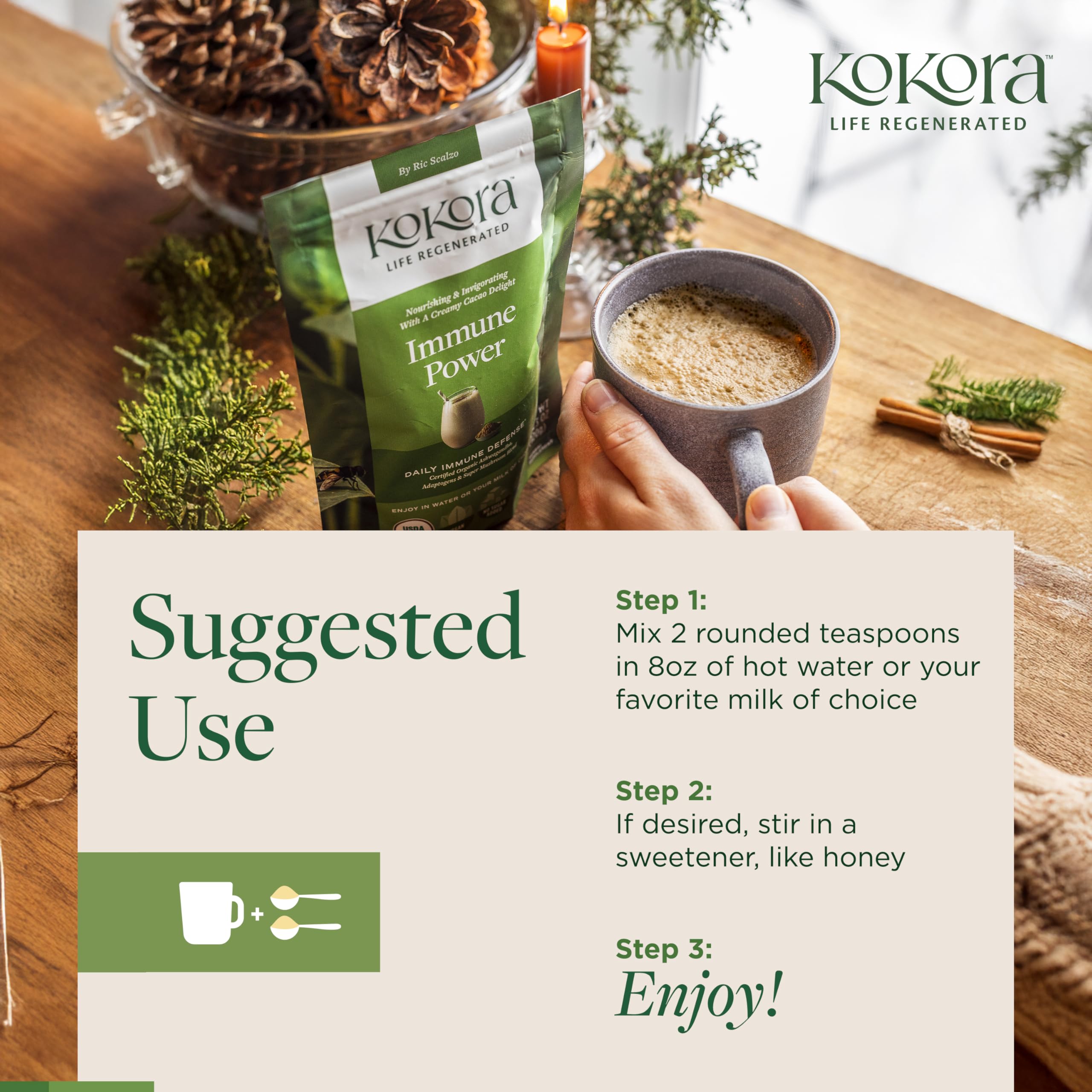Kokora Life Reg regenerated field view communicates regenerative farming values.
