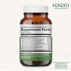 Kokora Regenerative Adrenal Support ingredient close-up ashwagandha and rhodiola