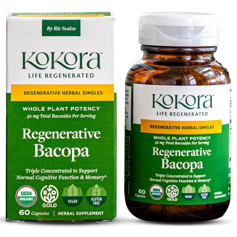 Kokora Regenerative Bacopa bottle for daily cognitive support.