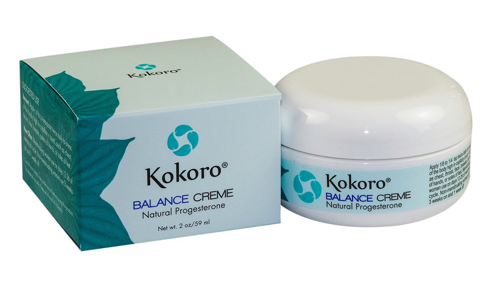 Packaging of Kokoro Balance Creme on a clean surface highlighting simple, gentle design
