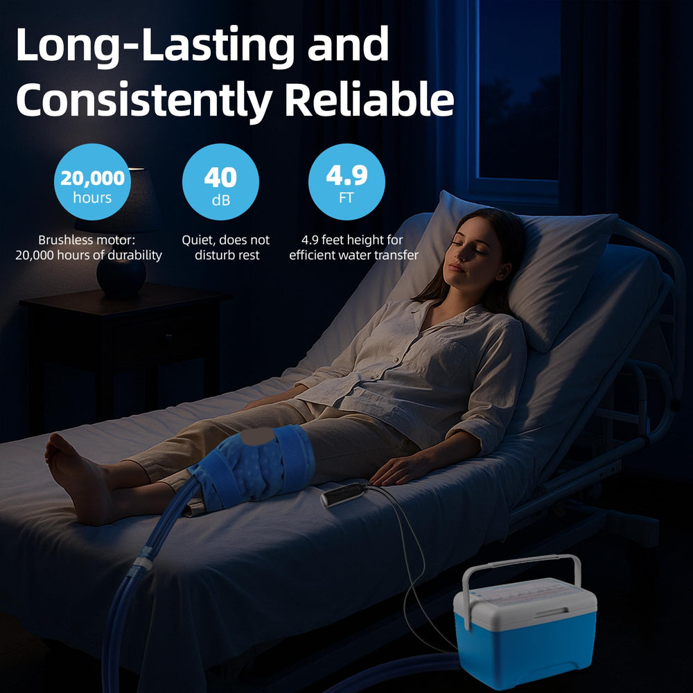 Kokoslo Knee Ice Machine leak-proof lid prevents spills during use.