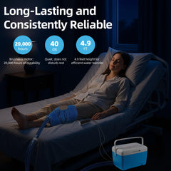 Kokoslo Knee Ice Machine leak-proof lid prevents spills during use.