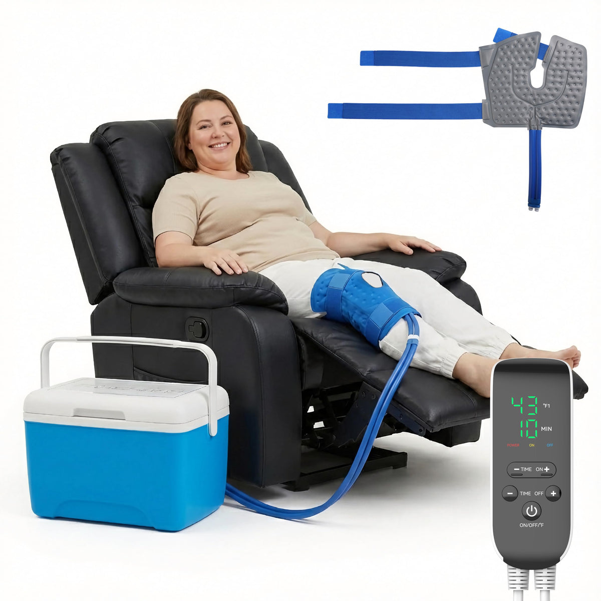 Kokoslo Knee Ice Machine pad attachment delivers targeted cold therapy for the knee.