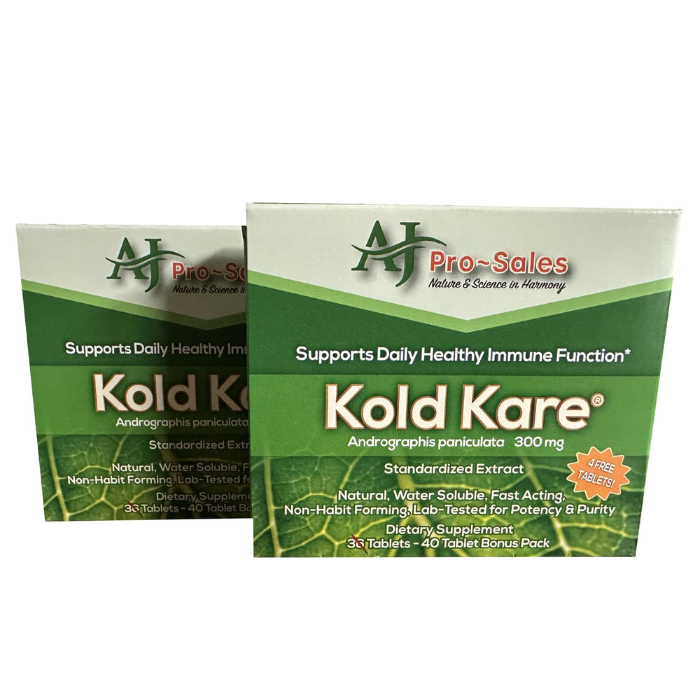 Kold Kare Daily Immune Health packaging shows compact, convenient daily use.
