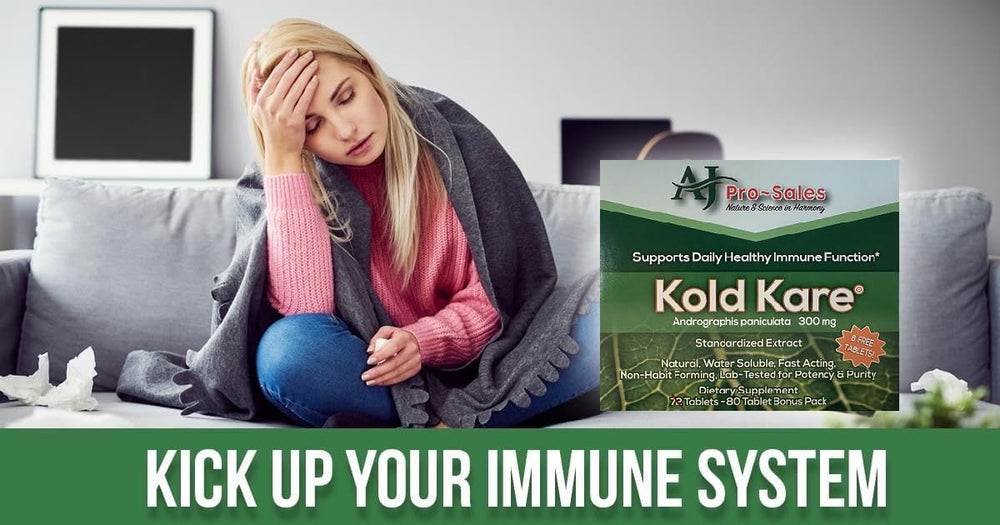 Kold Kare retail display demonstrates accessible immune support on shelves.