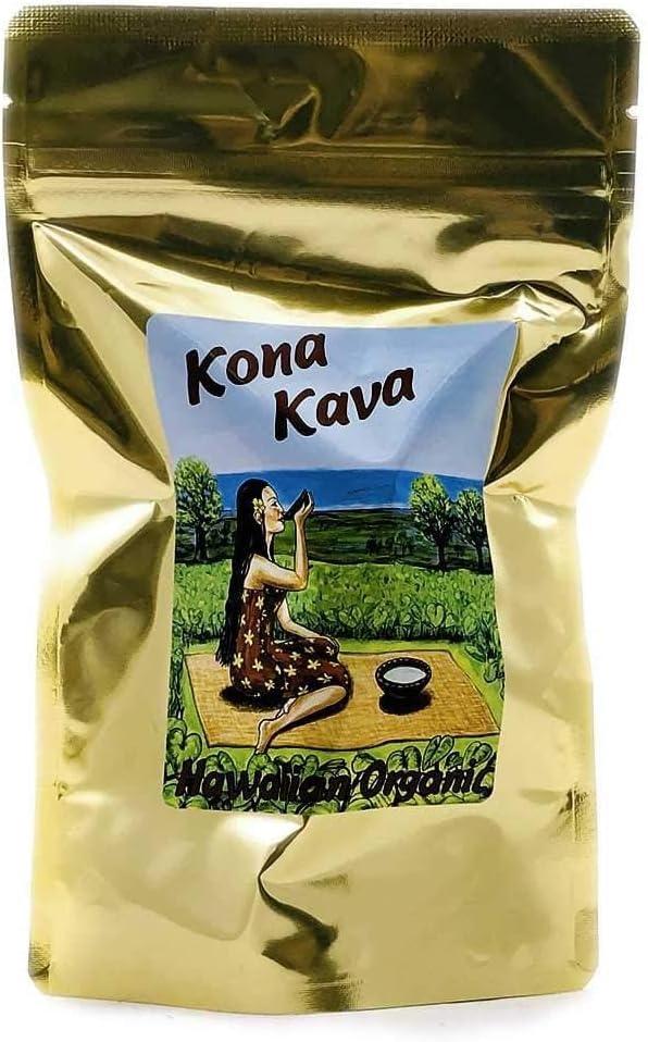 Kona Kava Farm 55% paste packaging highlights premium kavalactones for easy use.