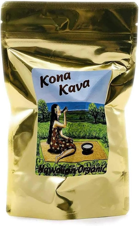 Kona Kava Farm 55% paste packaging highlights premium kavalactones for easy use.