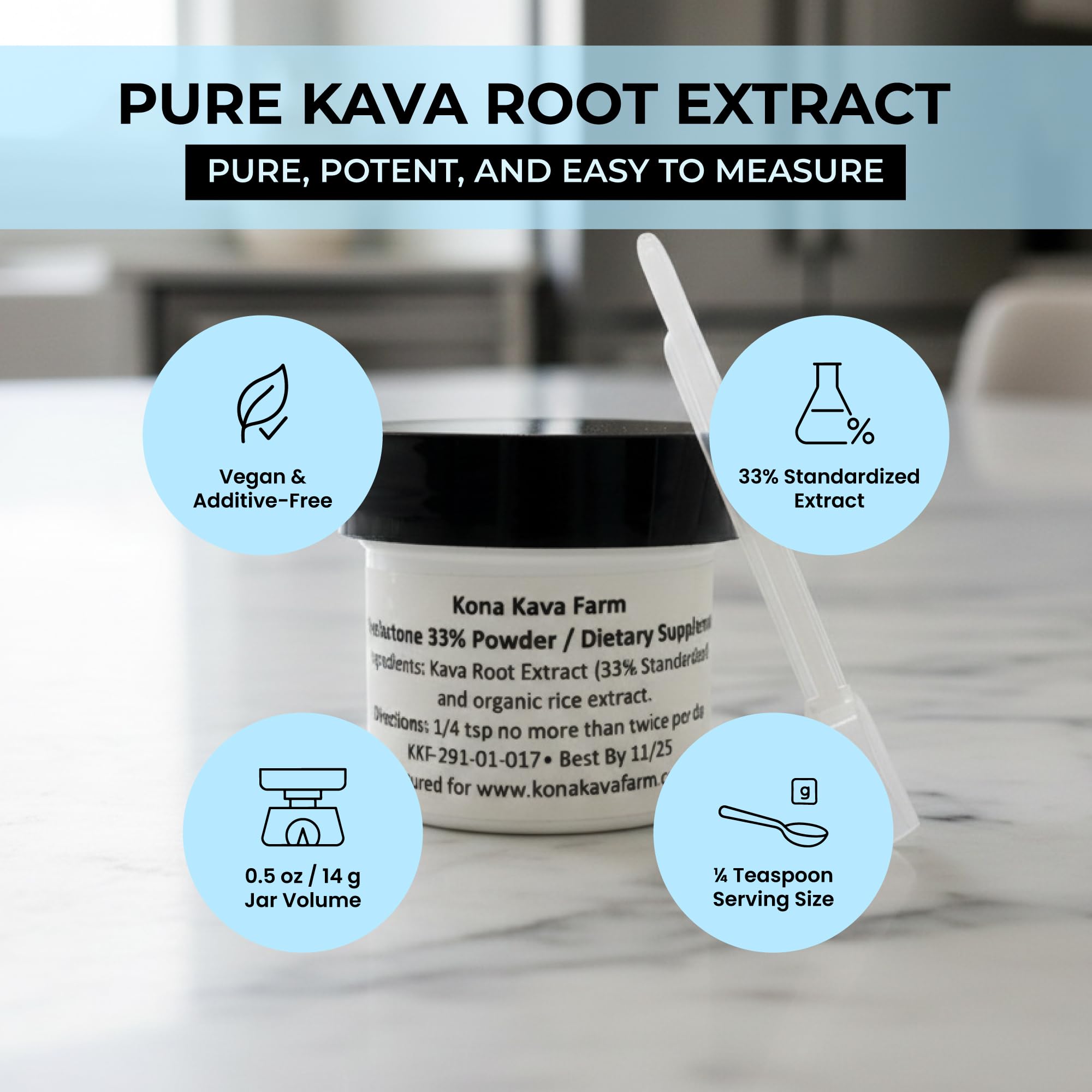 Kona Kava Farm fast-acting relaxation in minutes.