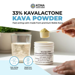 Kona Kava Farm noble-kava extract powder for easy daily relaxation.