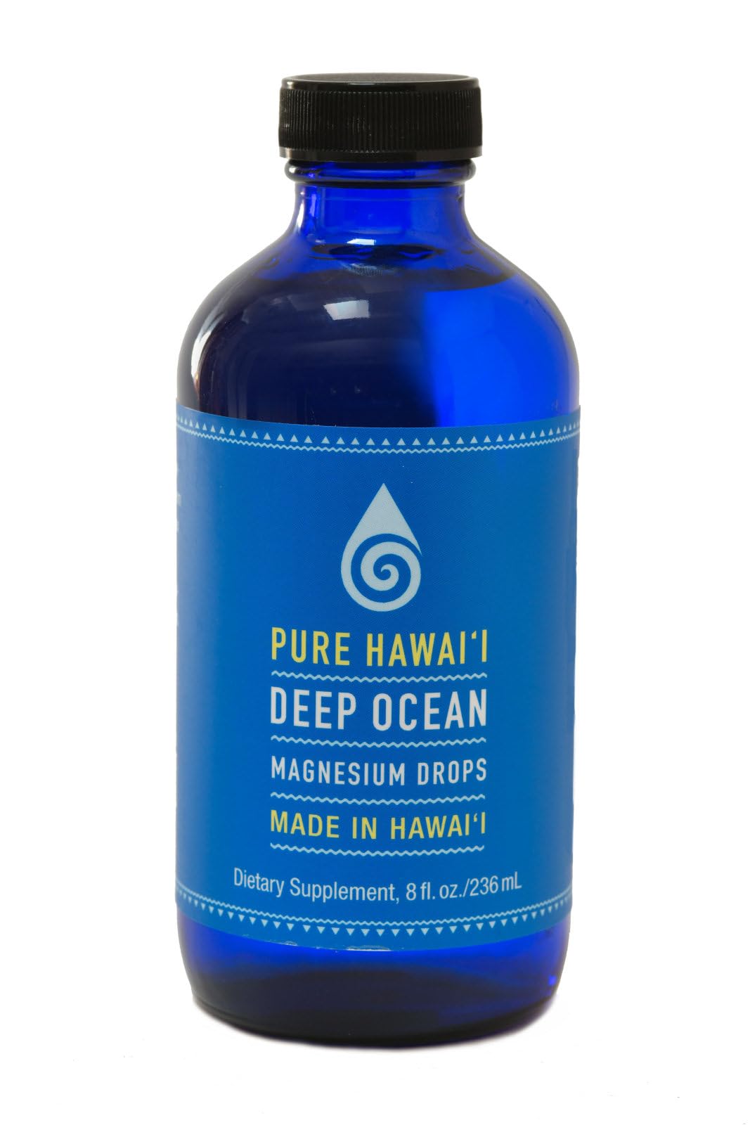 Kona Sea Salt magnesium drops being poured into water for hydration