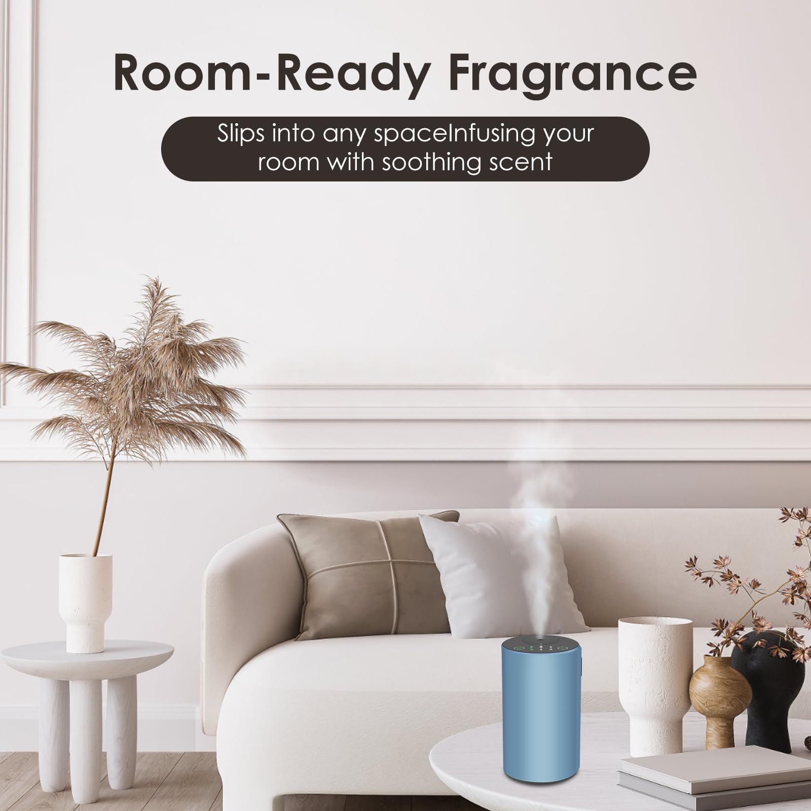 KONCHILE waterless diffuser blue packaging, gift-ready eco-friendly design