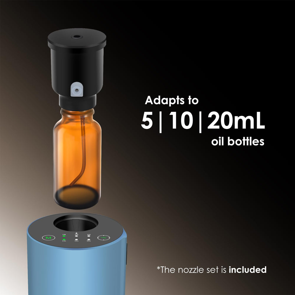 KONCHILE waterless diffuser blue side-lit, ambient LED glow