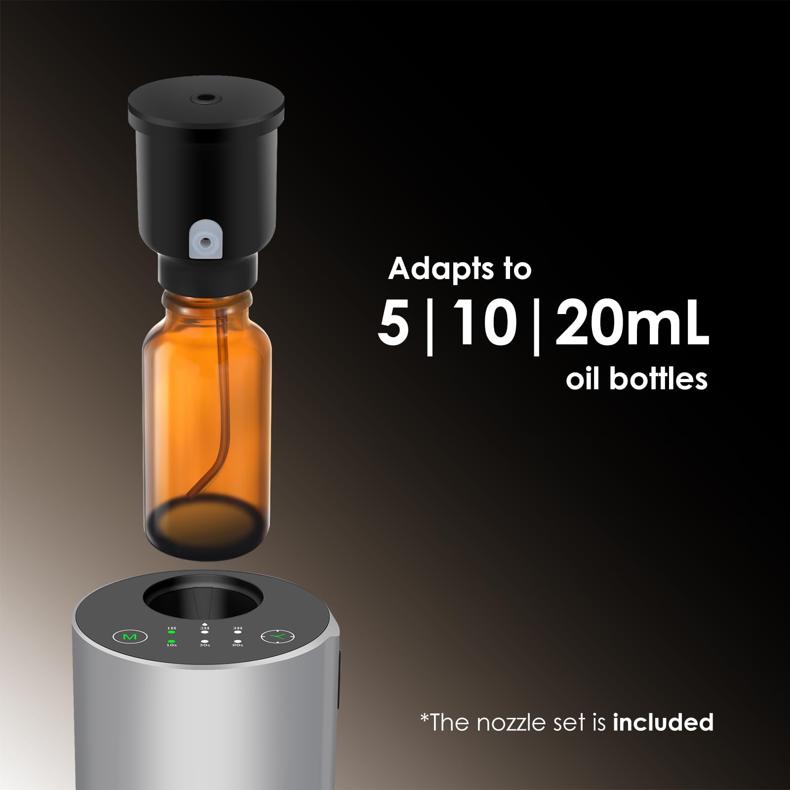 KONCHILE waterless diffuser on a desk for personal aromatherapy without water.
