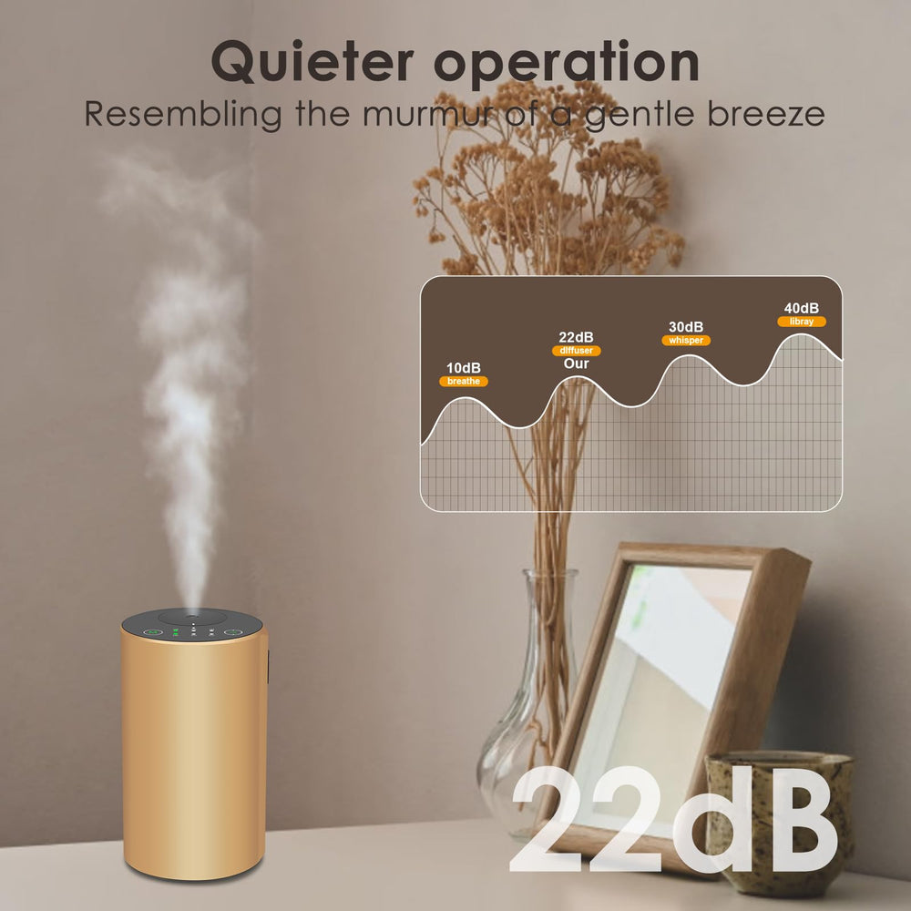 KONCHILE waterless diffuser with oil bottle compatibility for easy refills
