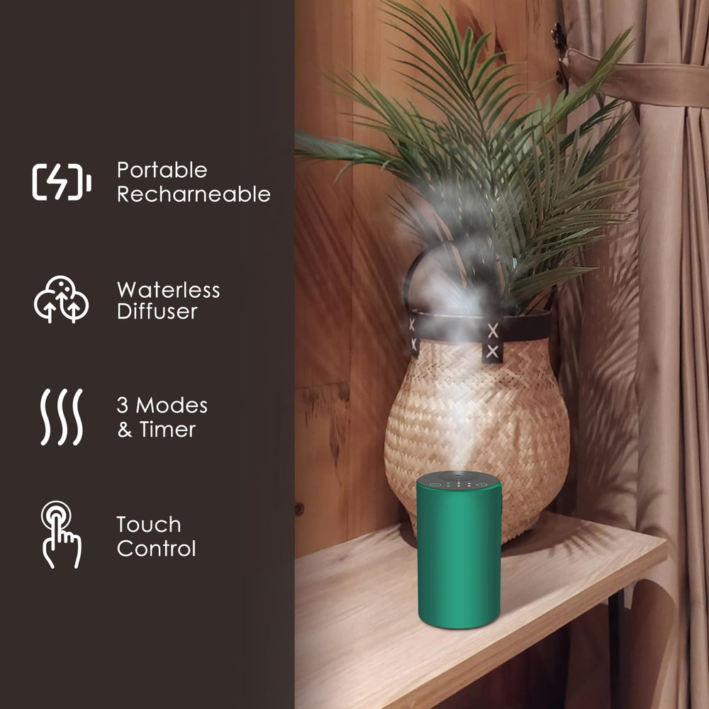 KONCHILE Waterless Diffuser detachable nozzle enables quick scent swaps.