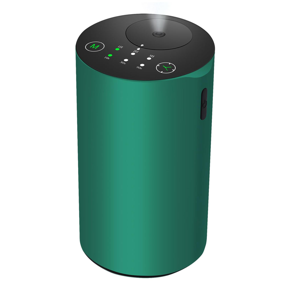 KONCHILE Waterless Diffuser in green, compact front view ideal for desktop or car.