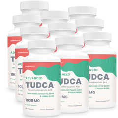KoNefancy TUDCA liver supplement bottle shown, highlighting a 60-capsule supply for daily liver support