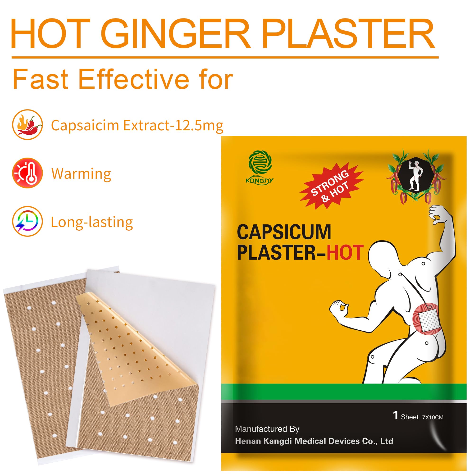 KONGDY capsicum patch highlights ventilation holes for skin comfort