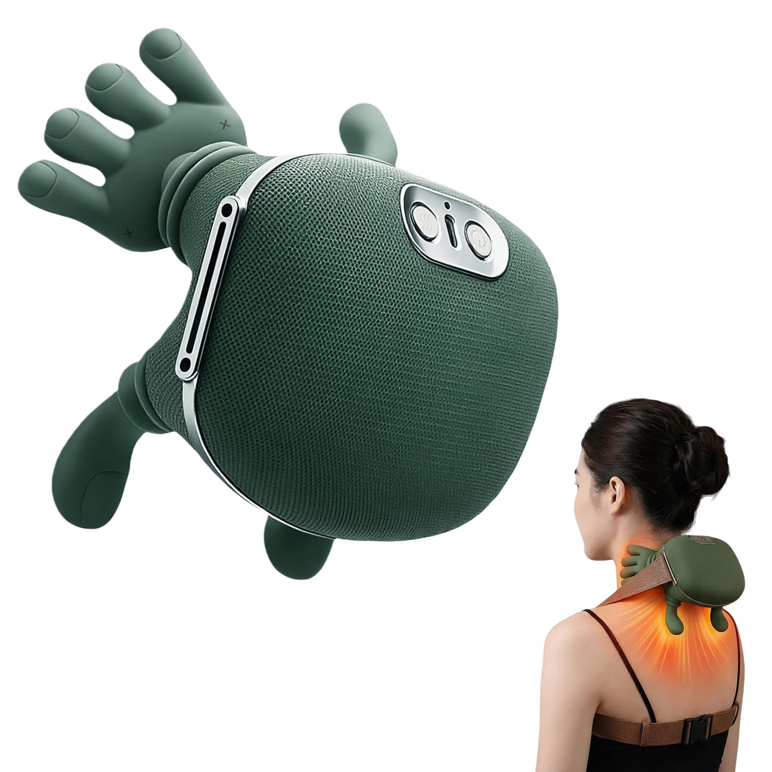 Konstreet heated neck massager front view for targeted neck relief.