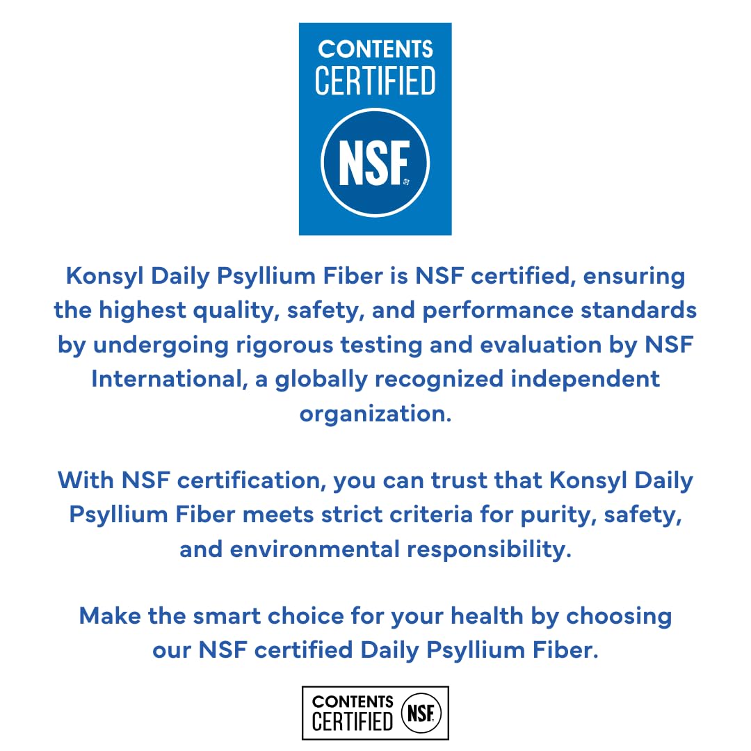 Konsyl package highlighting 90 servings and 5g fiber per serving