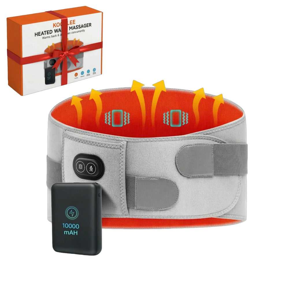 KOOTLEE cordless heating pad front view showing portable design for mobility