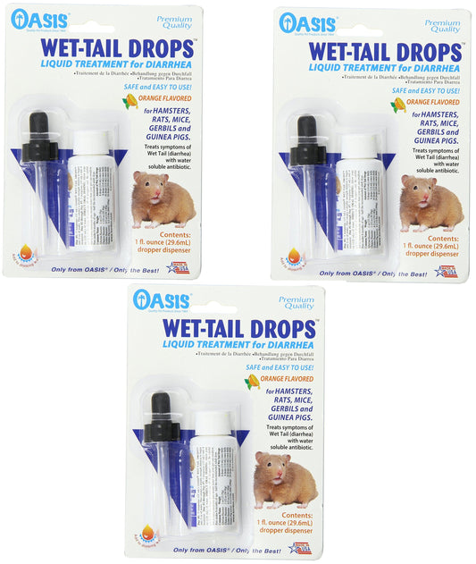 Kordon Oasis Wet Tail Drops bottle for small pets, easy liquid relief for diarrhea support